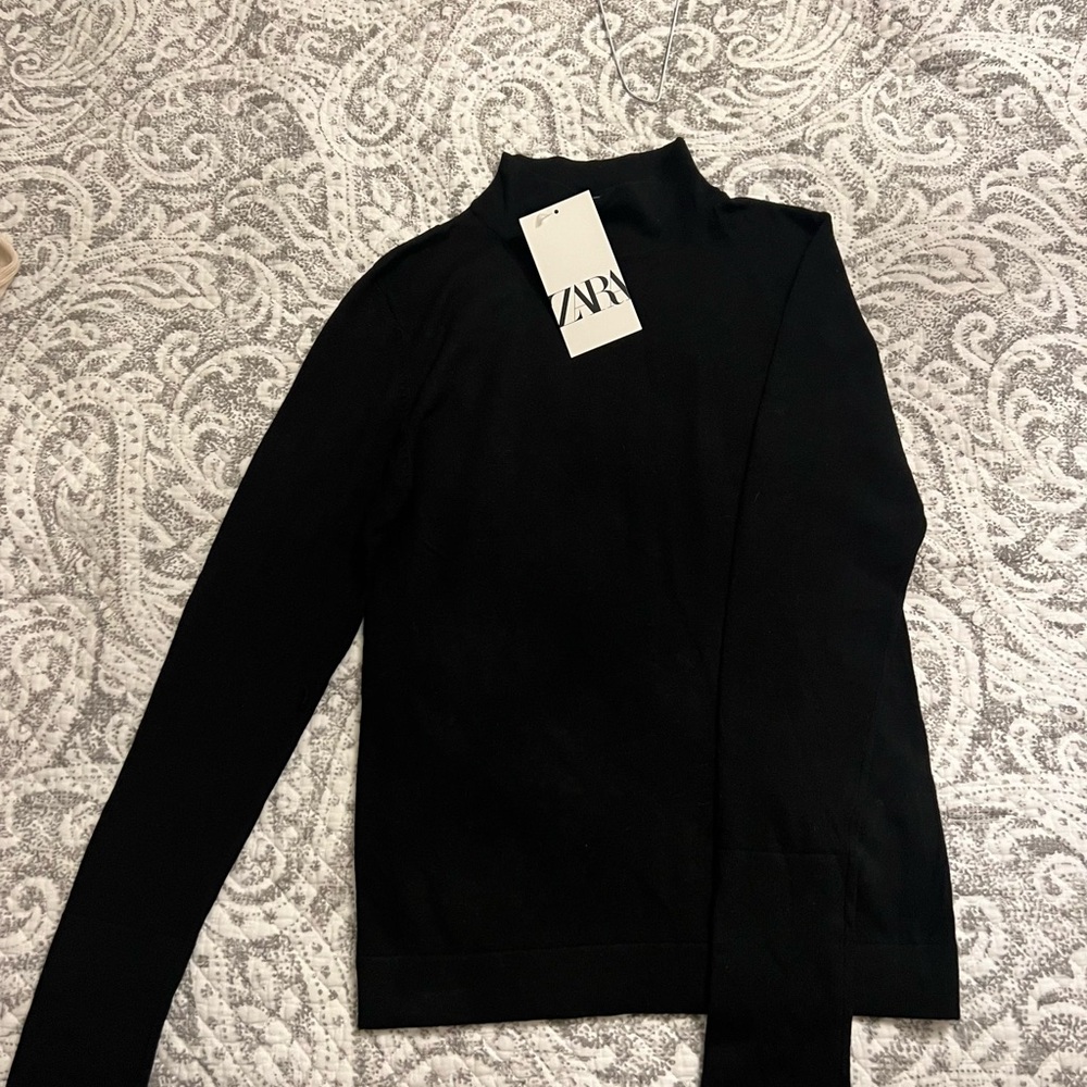 Zara Black Cowl Neck Sweater